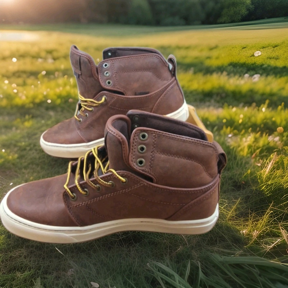 Vans OTW Collection Alomar Men 7.5 Brown Leather HiTop Sneaker VN-0KX01L9